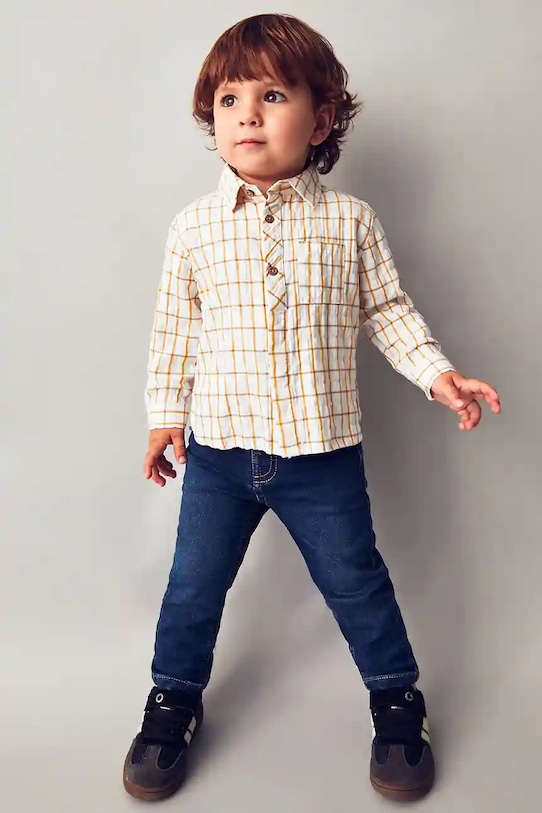 Mayoral jeans bebeluși soft denim reglabil albastru 2502.3A.Baby.9BYA