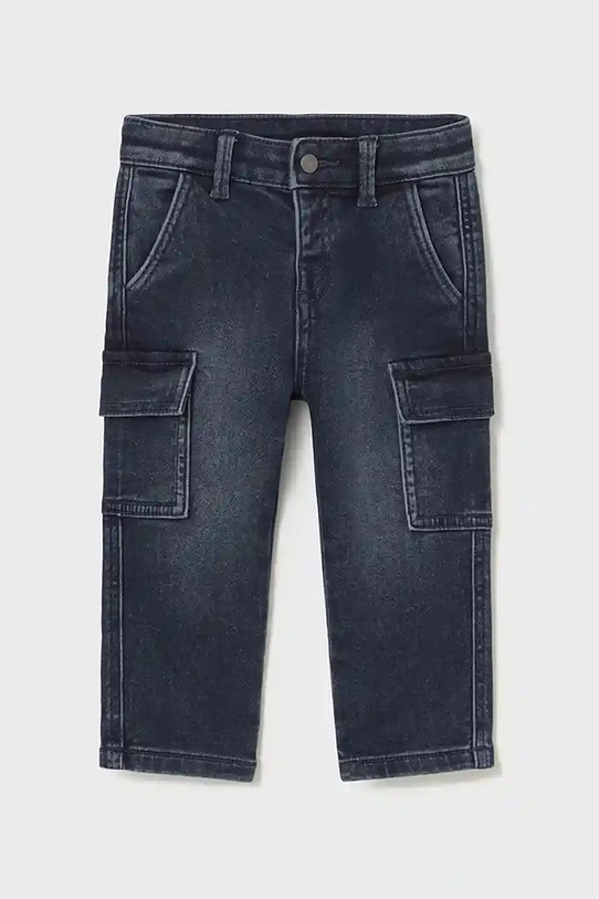 Mayoral jeansy dziecięce soft denim cargo 2505.3B.Baby.9BYA granatowy AW25