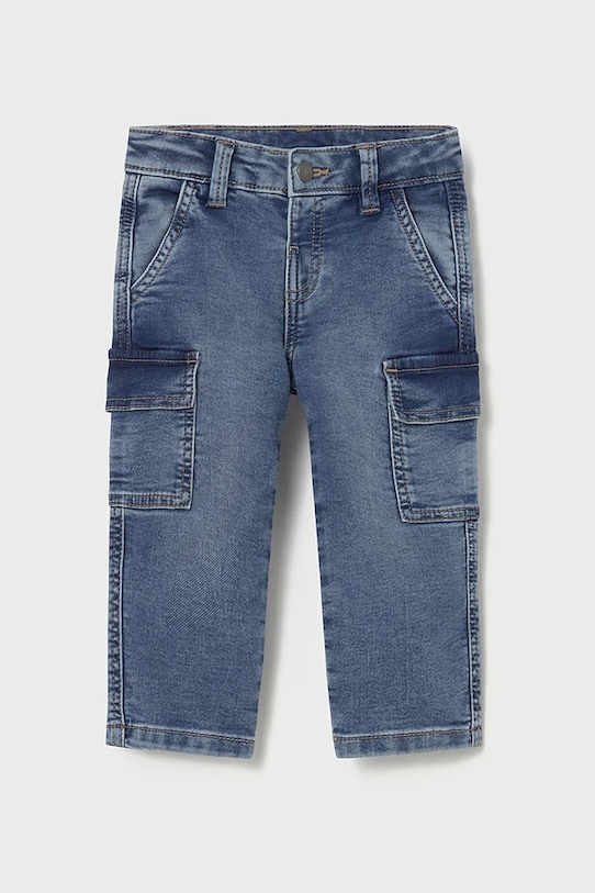 Dětské rifle Mayoral soft denim cargo s regulací modrá 2505.3B.Baby.9BYA