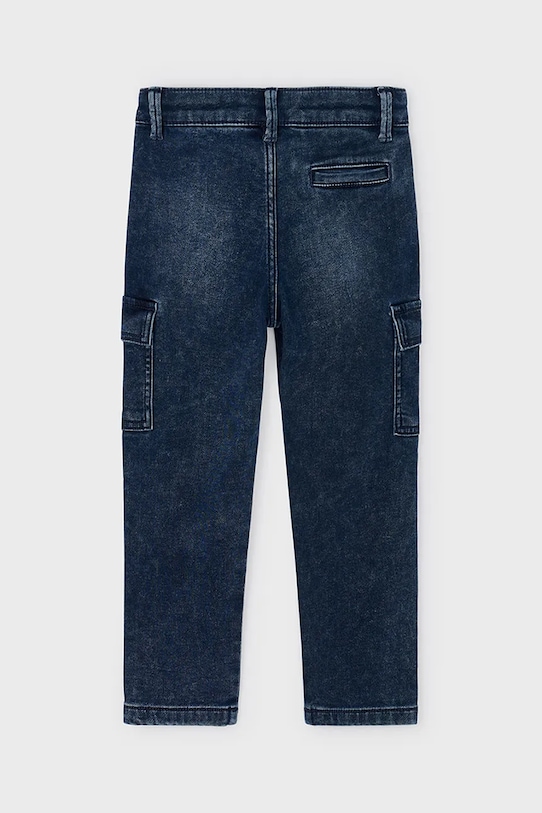 Chłopiec Mayoral jeansy dziecięce soft denim cargo 4563.5D.Mini.9BYA niebieski