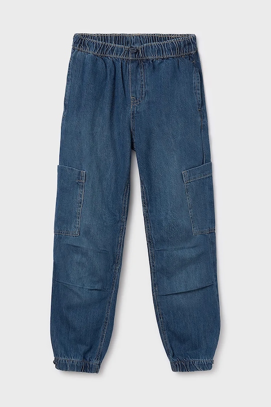 Mayoral jeansy dziecięce denim cargo 7564.7C.Junior.9BYA niebieski AW25