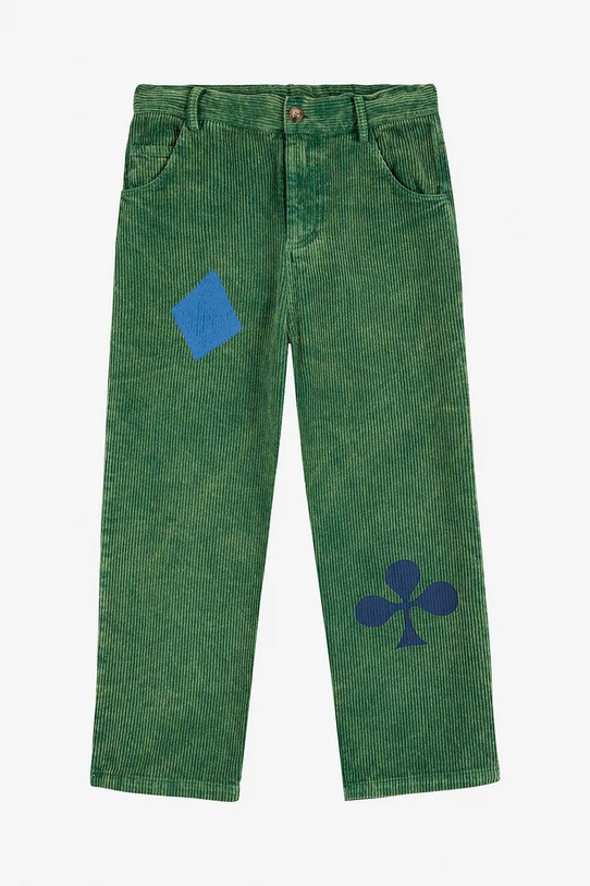 Bobo Choses jeansy dziecięce Bobo Joker 225AC084 zielony AW25