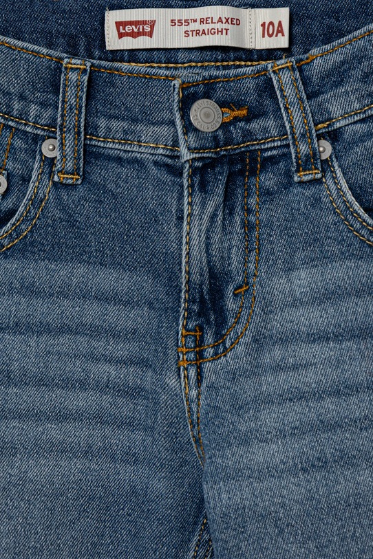 Chłopiec Levi's jeansy dziecięce 555 RELAXED STRAIGHT JEANS 9EN331 niebieski