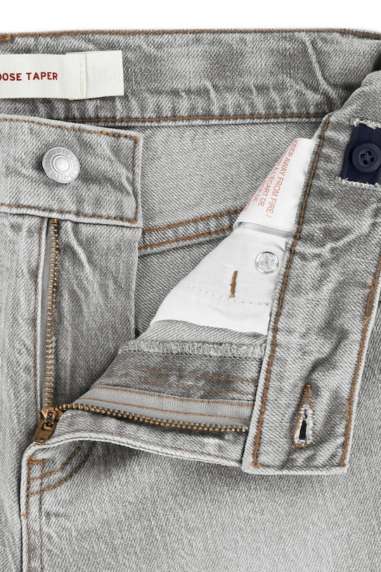 Levi's rifle straight detské 555 RELAXED STRAIGHT JEANS sivá 9EN695