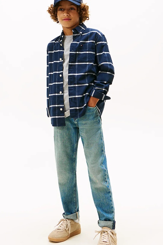 Дитячі джинси Tommy Hilfiger MODERN STRAIGHT блакитний KB0KB09917.9BYA