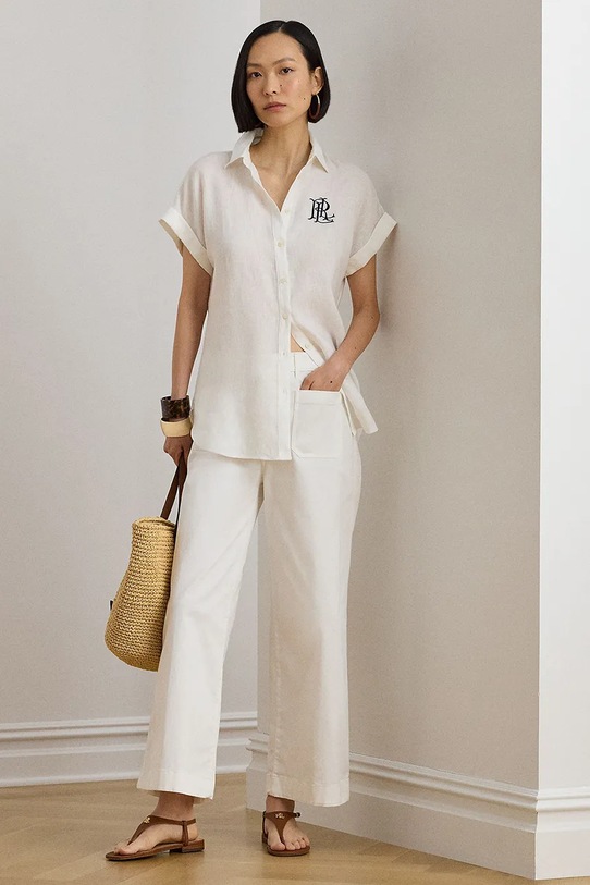 Odzież Lauren Ralph Lauren jeansy 200973689 biały