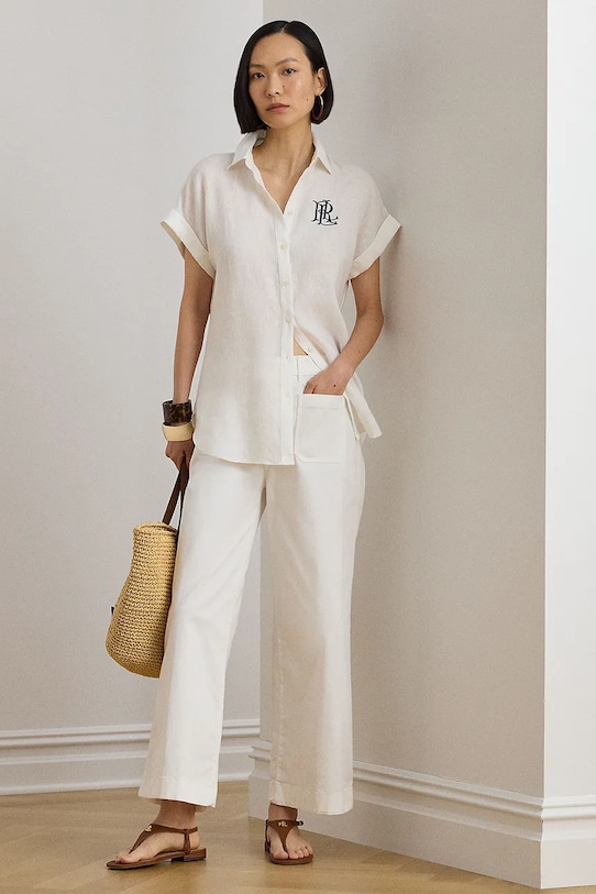 Odzież Lauren Ralph Lauren jeansy 200973689 biały