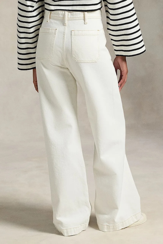 Τζιν παντελόνι Polo Ralph Lauren 211971222 λευκό AW25