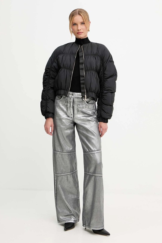 Patrizia Pepe spodnie bawełniane 8P0737.D114 srebrny AW25