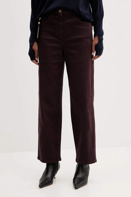 Džíny Elisabetta Franchi fialová PJ04D56E2