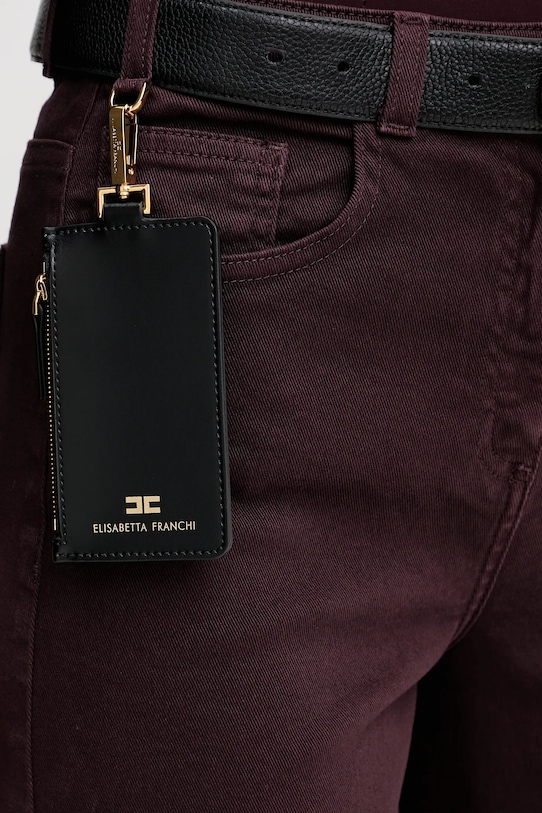 Džíny Elisabetta Franchi fialová PJ04D56E2