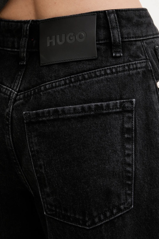 Βαμβακερό τζιν HUGO μαύρο 50544027