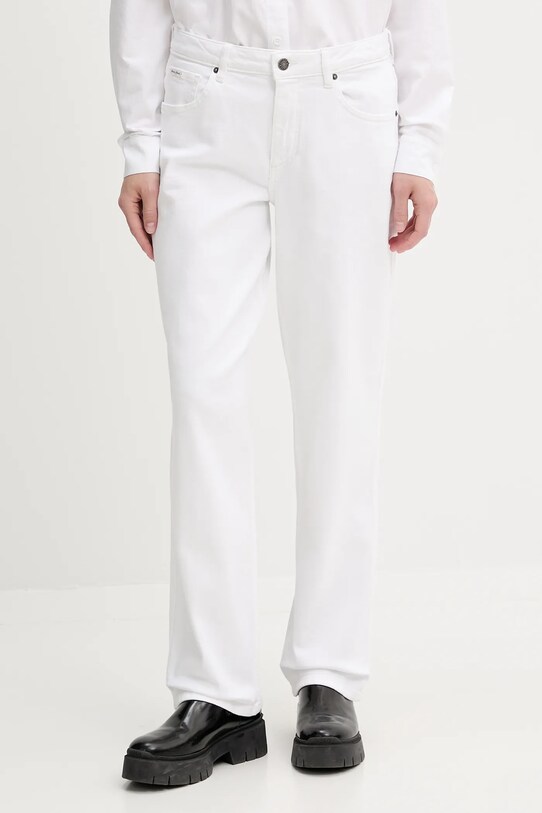 Džíny Guess Jeans Planet friendly bílá W5YA0I.D0131