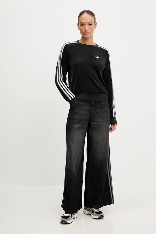 adidas Originals farmer Denim Wide Pant JV7453 fekete AW25