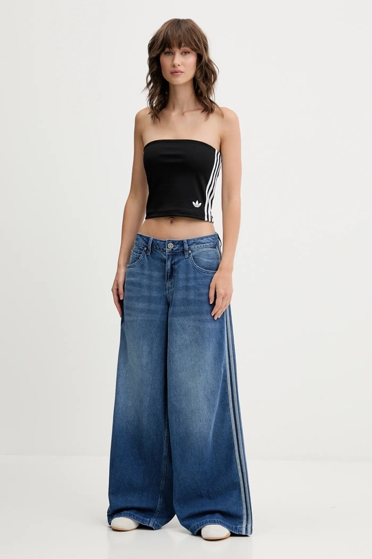 Дънки adidas Originals Denim Wide Pant JV7454 син AW25