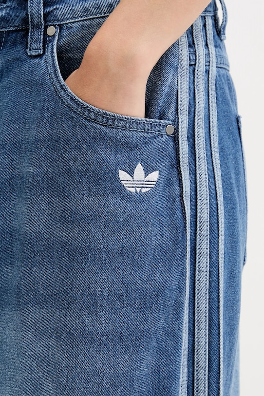 Džíny adidas Originals Denim Wide Pant modrá JV7454
