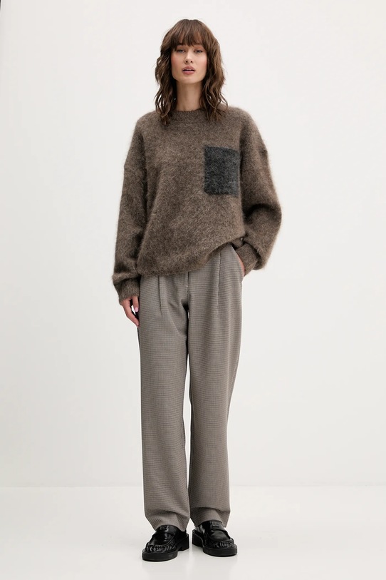 Nohavice Abercrombie & Fitch KI156.5414.407 hnedá AW25