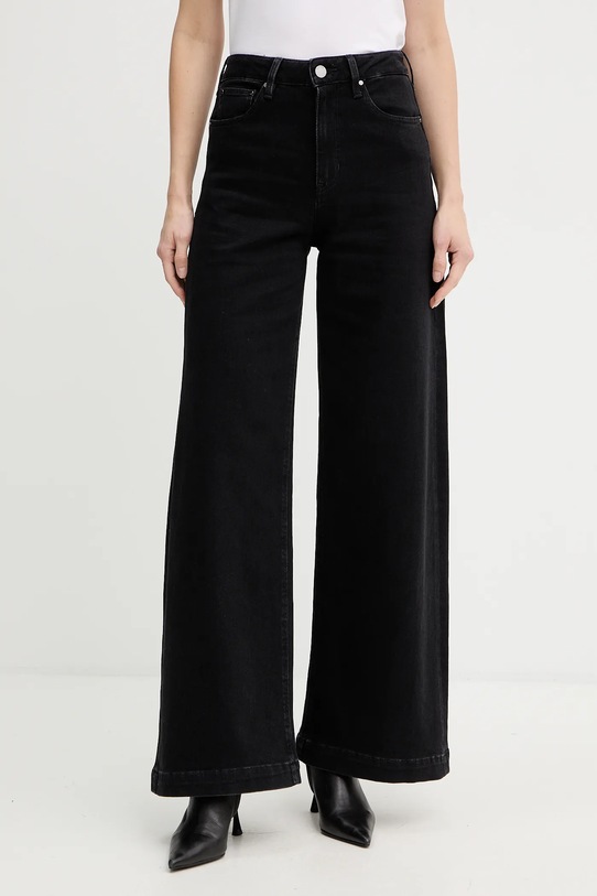 Τζιν με μείγμα κασμίρ Guess Planet friendly μαύρο W5BA1C.D0711