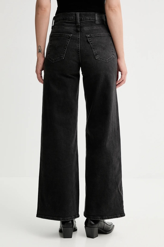 Odzież Levi's jeansy 728 HR WIDE LEG 0039B czarny