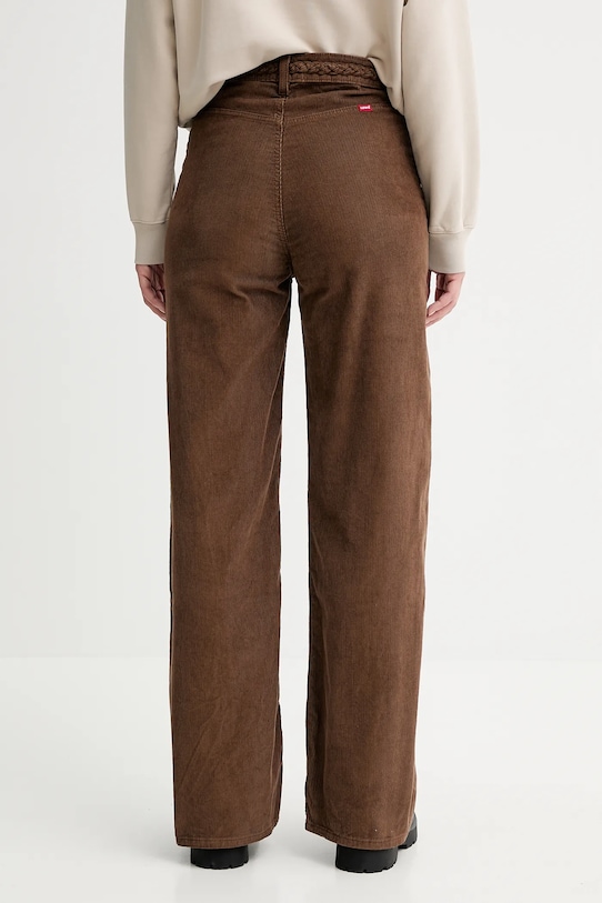 Oblečení Manšestrové kalhoty Levi's RIBCAGE WL BRAIDED 001US hnědá