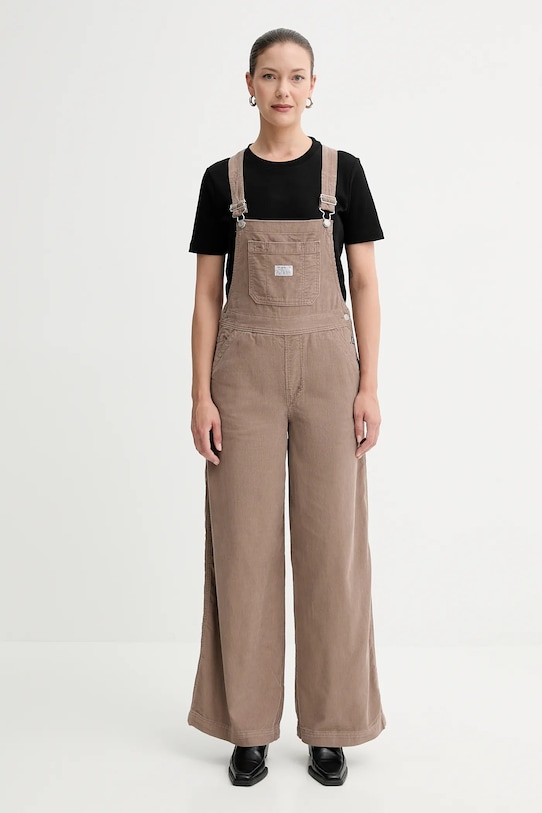 Παντελόνι εργασίας Levi's XL OVERALL καφέ 001V0.0008