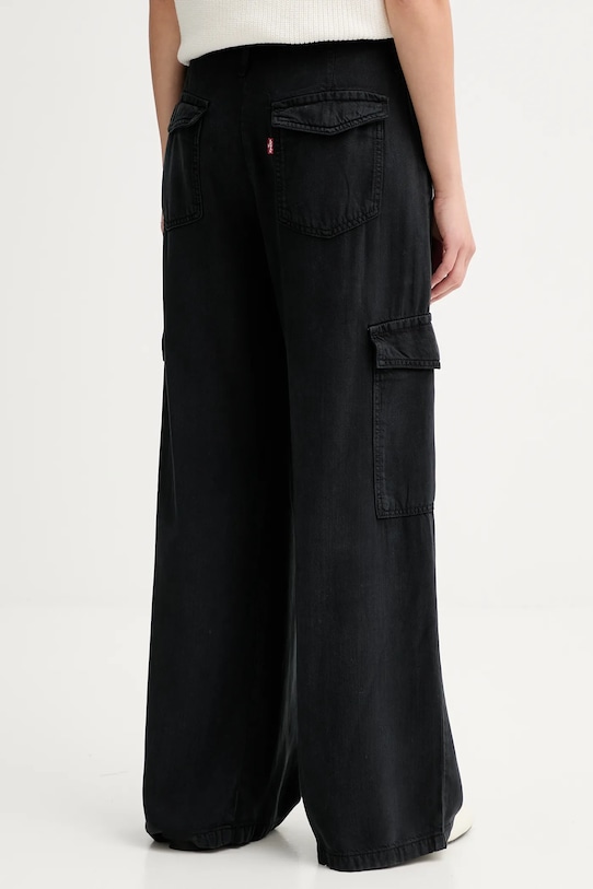 Îmbrăcăminte Levi's pantaloni BAGGY DAD CARGO 003IN negru