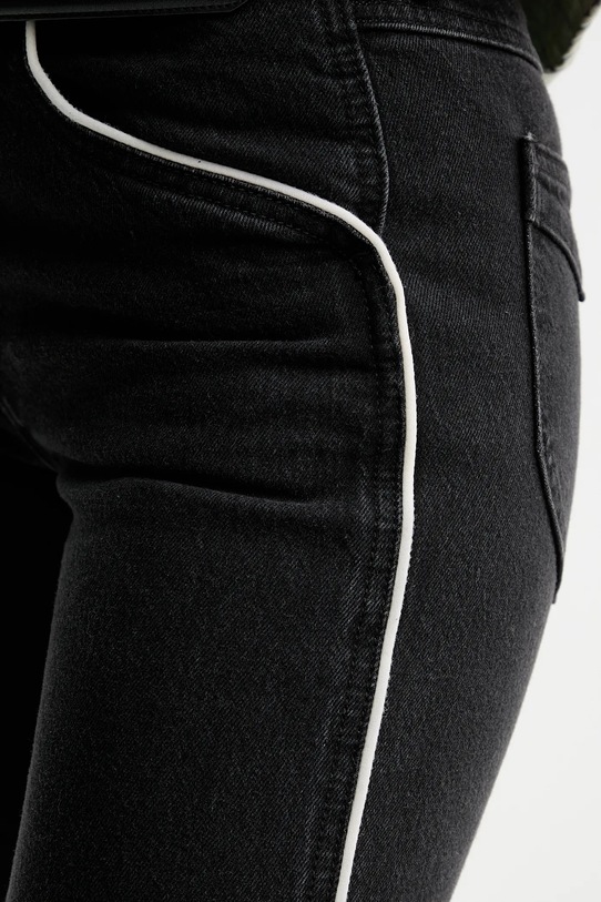 Rifle Levi's WEDGIE BOOT PIPING WEDGIE BOOT PIPING 003QB čierna