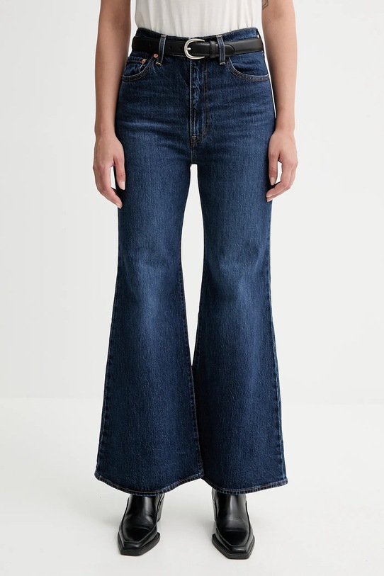 Levi's jeansy RIBCAGE BELLS granatowy A7503.0008