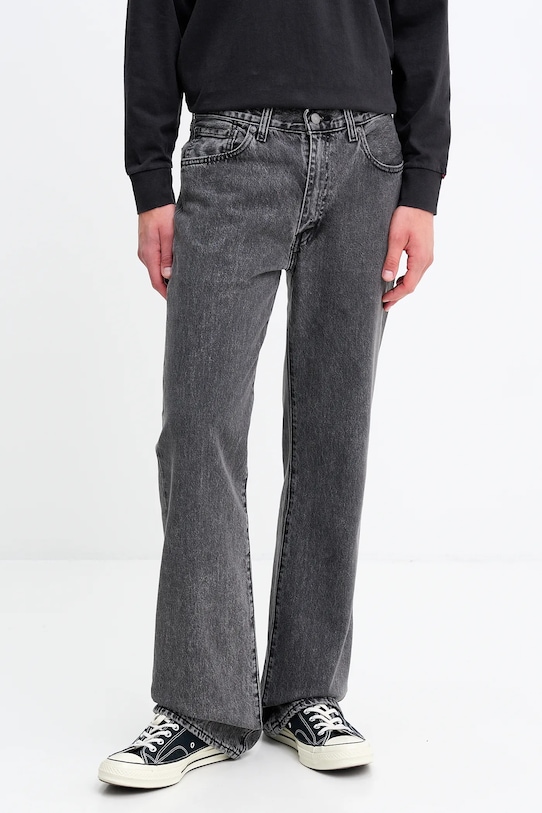 Levi's jeansy bawełniane 567™ RELAXED FLARE szary A8630.0007