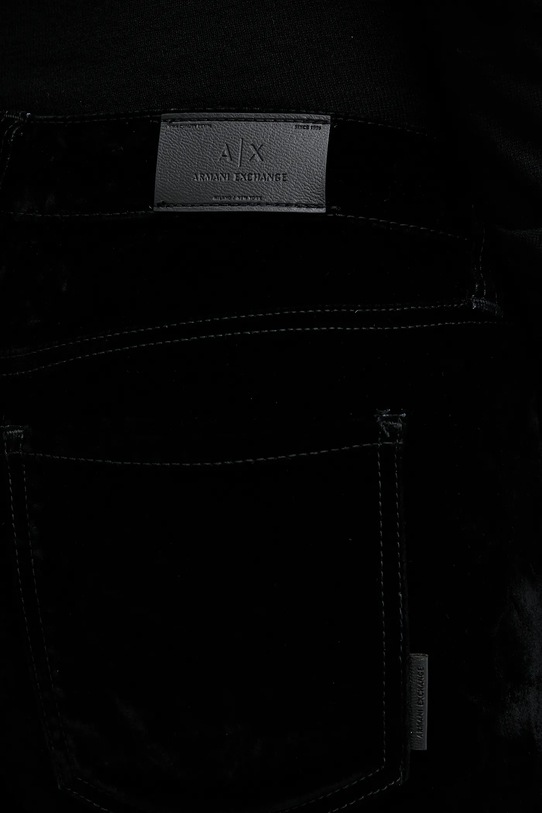 Armani Exchange spodnie welurowe czarny XW001184.AF16093