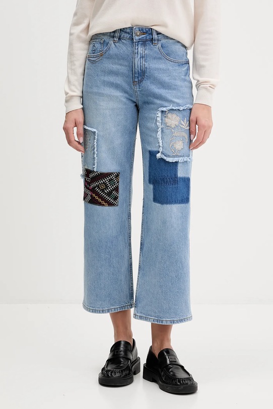 Desigual jeansy PATCHE niebieski 25WWDD20