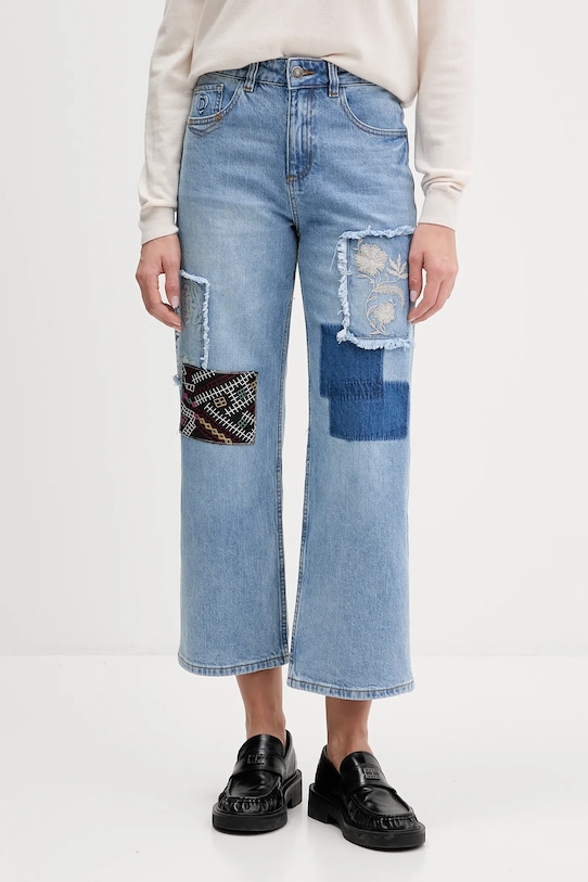 Desigual jeansy PATCHE niebieski 25WWDD20