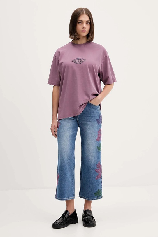 Desigual jeansy BOTANI 25WWDD21 niebieski AW25