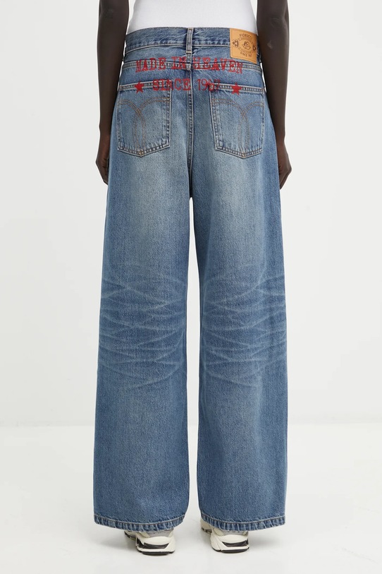 Odzież Fiorucci jeansy Made in Heaven Print Baggy W02FPDJE458DN03DN02 granatowy