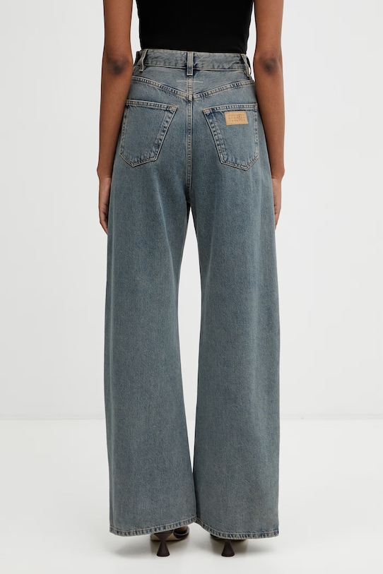 Ρούχα MM6 Maison Margiela τζιν φαρδιά γυναικεία S52LA0257.S30844.963 μπλε
