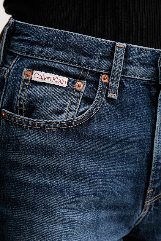 Bavlněné džíny Calvin Klein Jeans námořnická modř LV147B933G