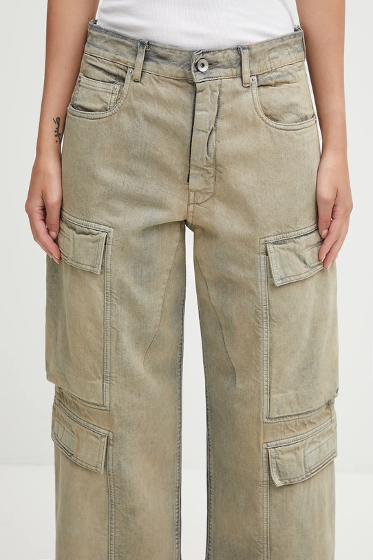 Rick Owens DRKSHDW jeansy bawełniane Double Cargo beżowy DS02E7308.DMP