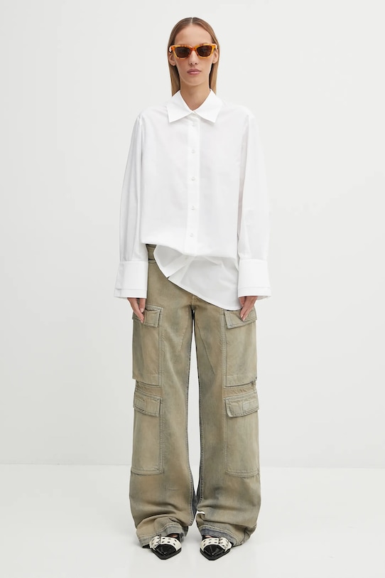 Rick Owens DRKSHDW jeansy bawełniane Double Cargo DS02E7308.DMP beżowy