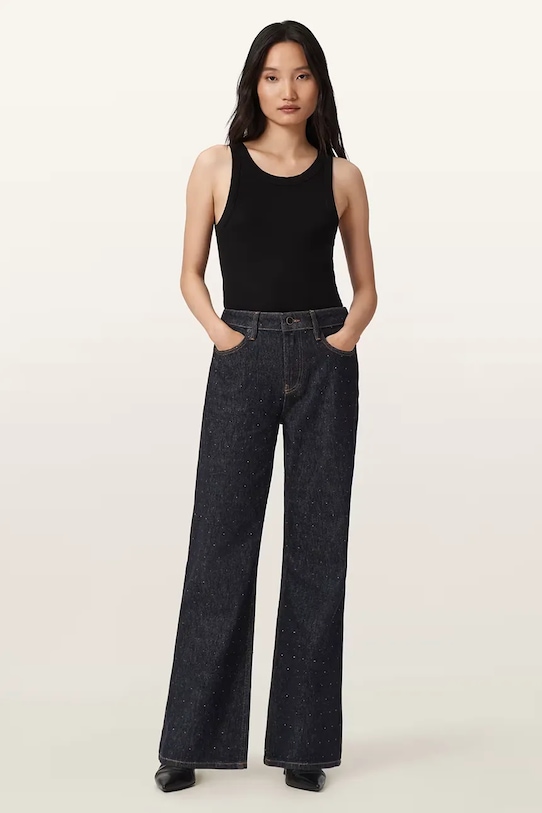 AllSaints jeansy EMBER Planet friendly czarny W098ED