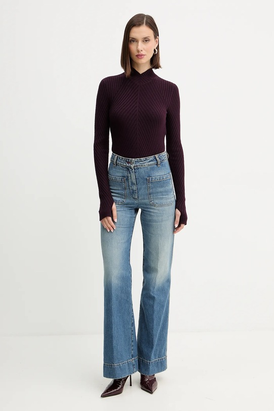 Victoria Beckham jeansy bawełniane 1425DJE005218Y.R niebieski AW25