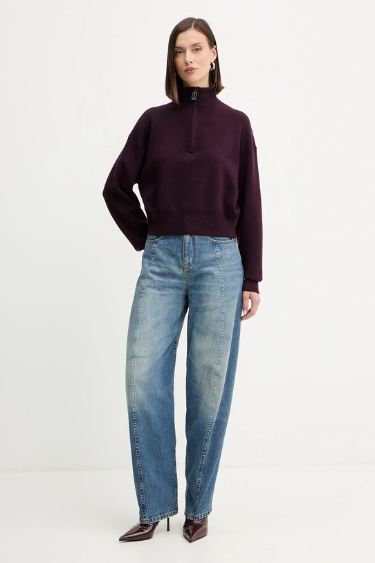 Victoria Beckham jeansy bawełniane 1425DJE006850C niebieski AW25