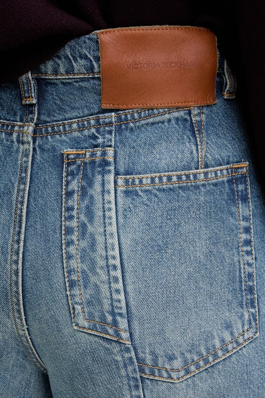 Victoria Beckham jeansy bawełniane niebieski 1425DJE006850C