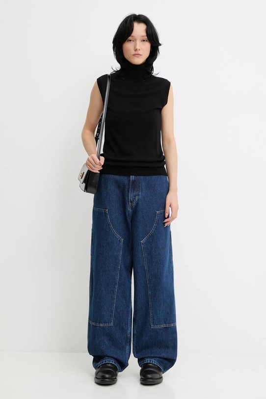 Carhartt WIP jeansy W' Brandon Double Knee Pant I034635.106 niebieski