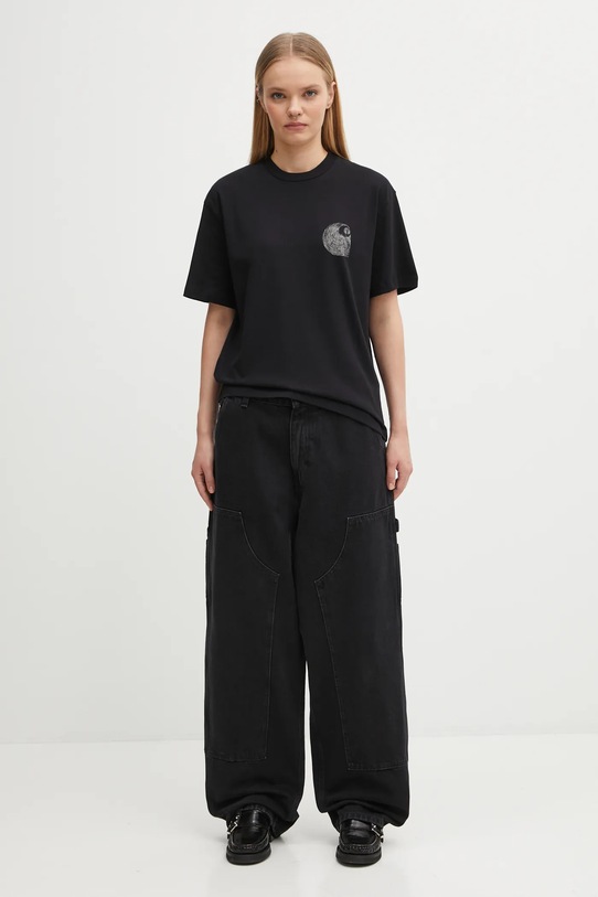 Carhartt WIP jeansy W' Brandon Double Knee Pant I034635.8906 czarny