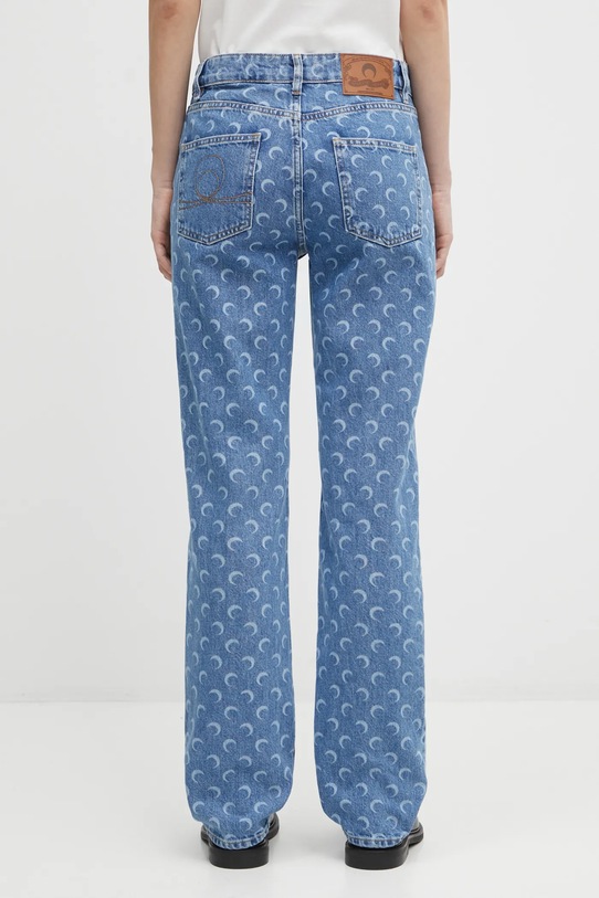 Odzież Marine Serre jeansy Moon Laser Denim Straight WPA128BCDEN0002 niebieski