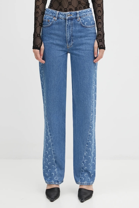 Marine Serre jeansy Moon Laser Denim Baggy niebieski WPA169ACDEN0002