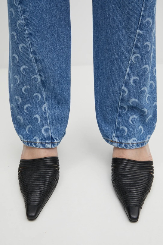 Marine Serre jeansy Moon Laser Denim Baggy niebieski WPA169ACDEN0002