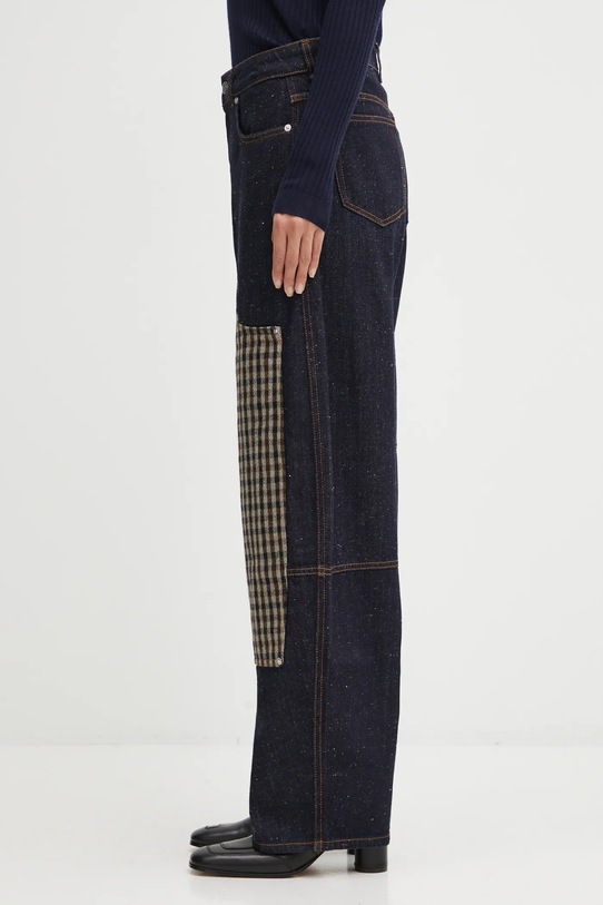 GANNI jeansy Neppy Denim Carpenter J1765 granatowy AW25