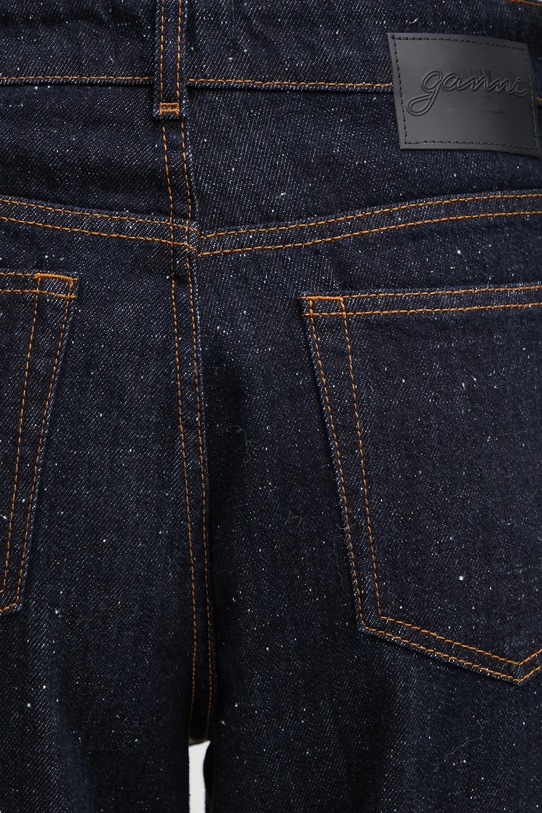 GANNI jeansy Neppy Denim Carpenter J1765 granatowy