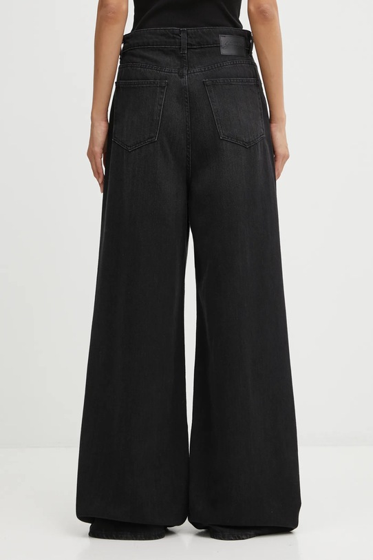 Odzież GANNI jeansy Soft Rigid Denim Baggy J1853 czarny